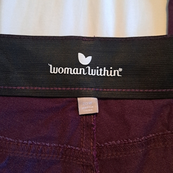 Woman Within women's size 20W dark purple pants - Picture 3 of 7